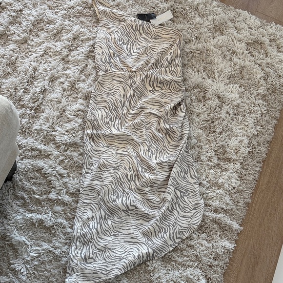 Gilli Dresses & Skirts - Zebra Print One-Shoulder Dress